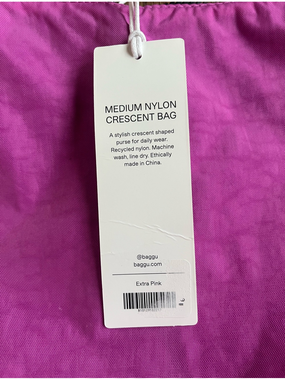 BAGGU Extra Pink Medium Crescent BNWT - Picture 4 of 9